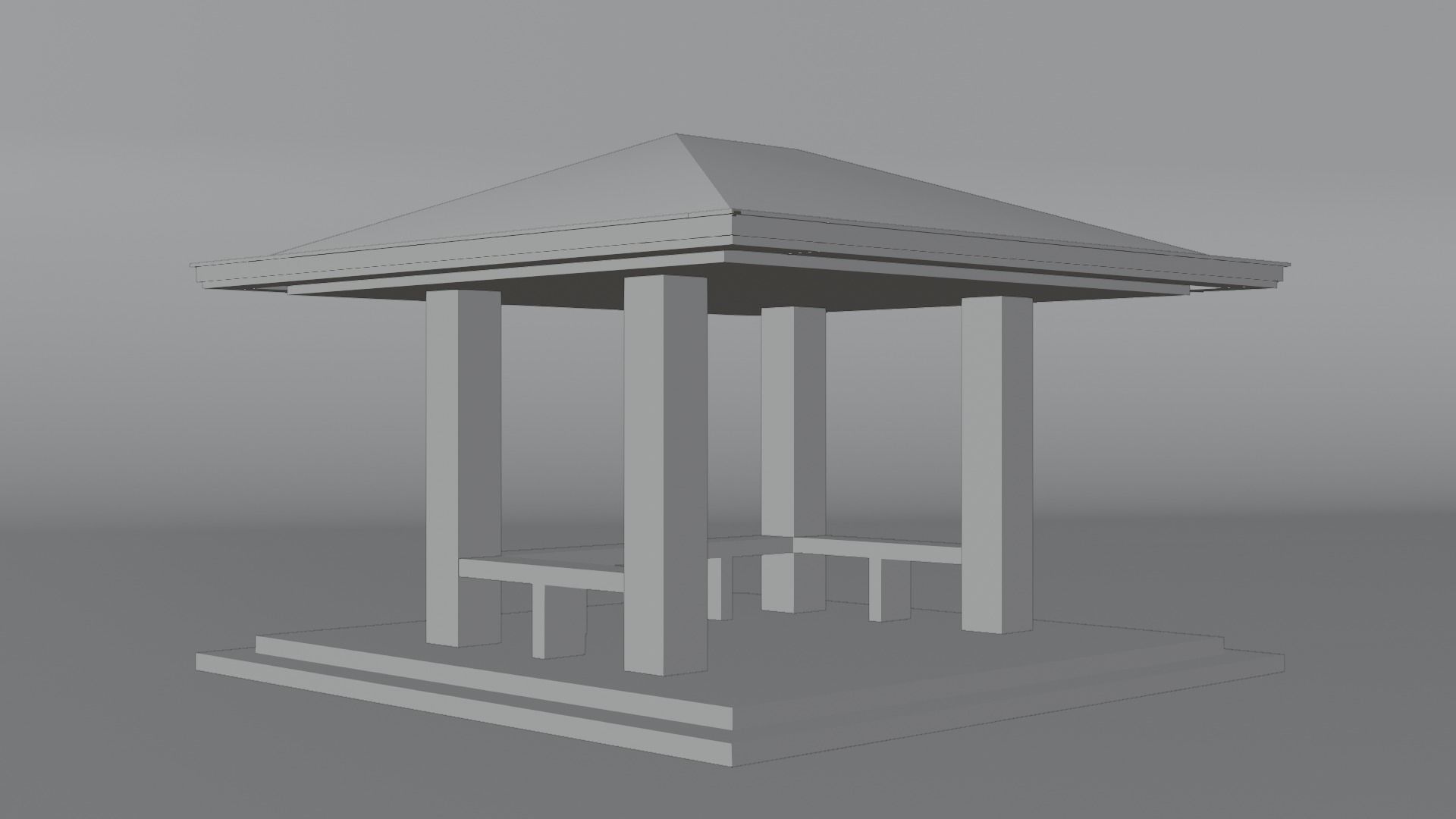 Waiting Shed 3D model_2