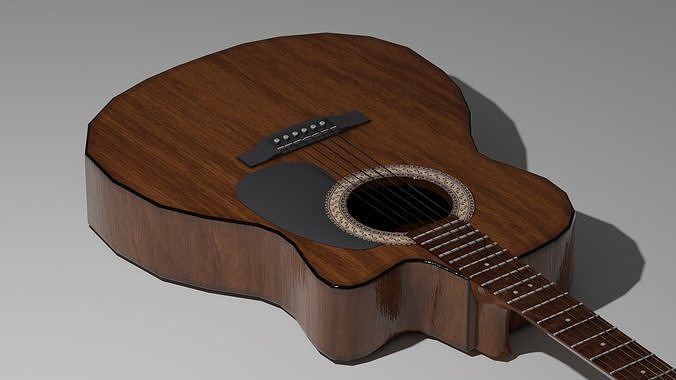 Acoustic Giutar Free low-poly 3D model