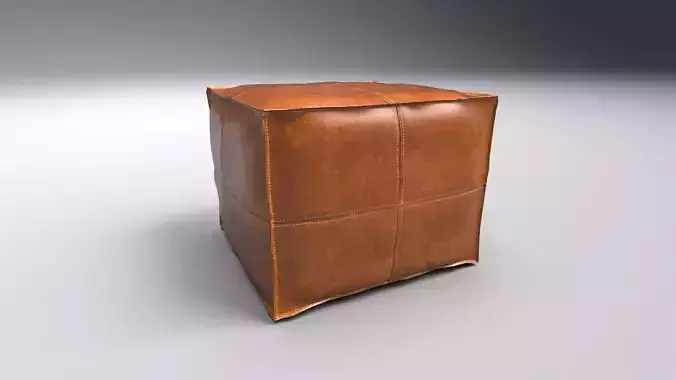 Leather Pouf