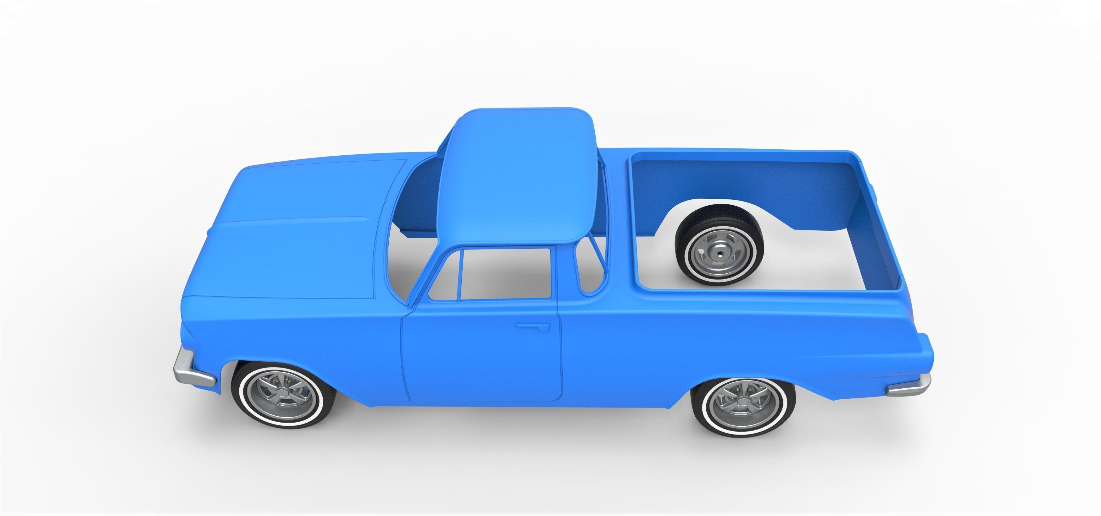 Shell and wheels Holden EJ UTE 1963 Scale 1 to 10 3D print model_6