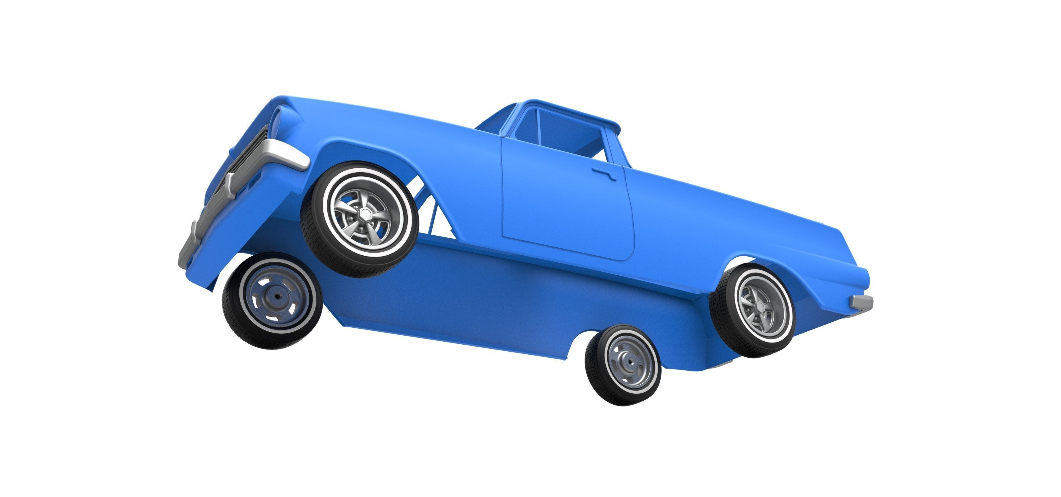 Shell and wheels Holden EJ UTE 1963 Scale 1 to 10 3D print model_1