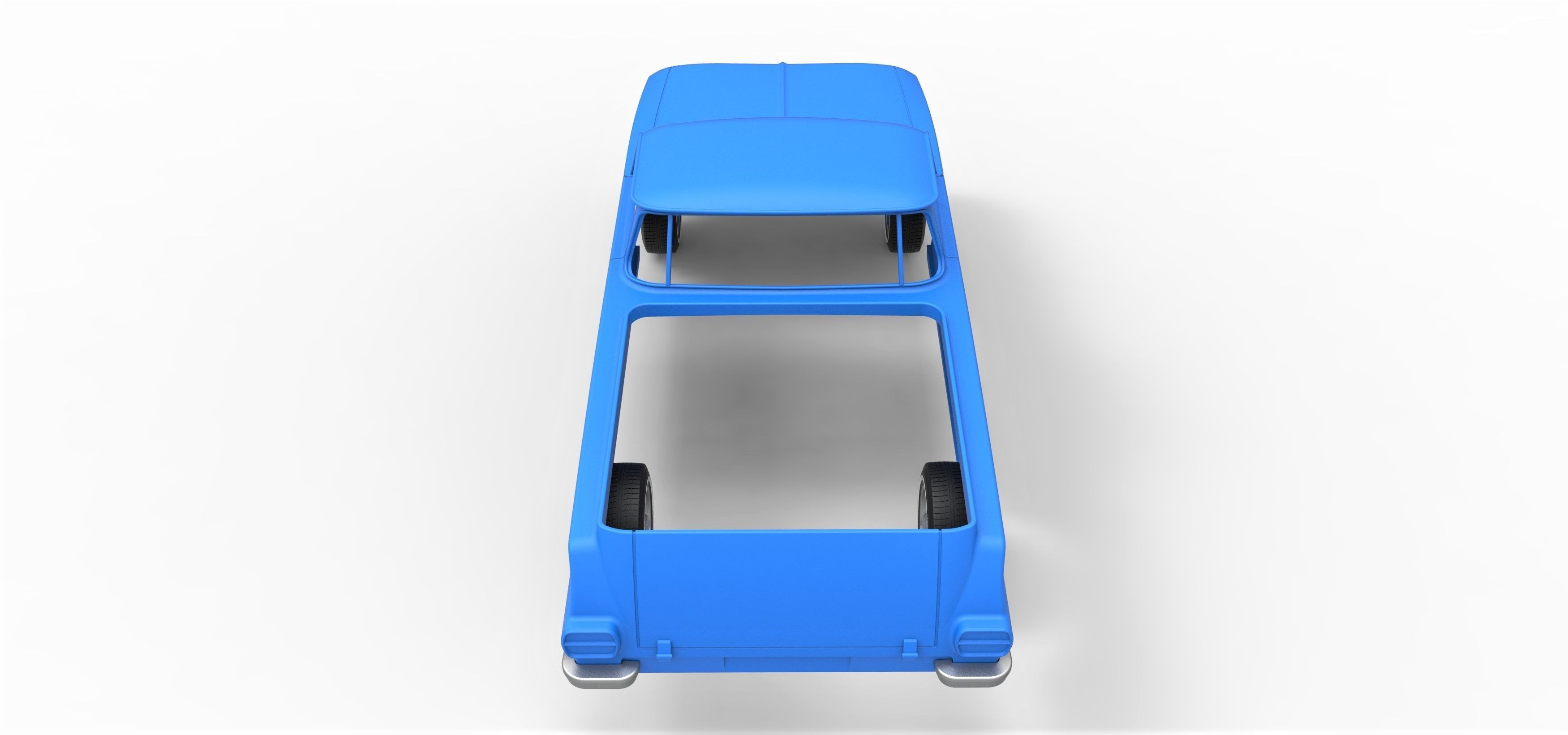 Shell and wheels Holden EJ UTE 1963 Scale 1 to 10 3D print model_11