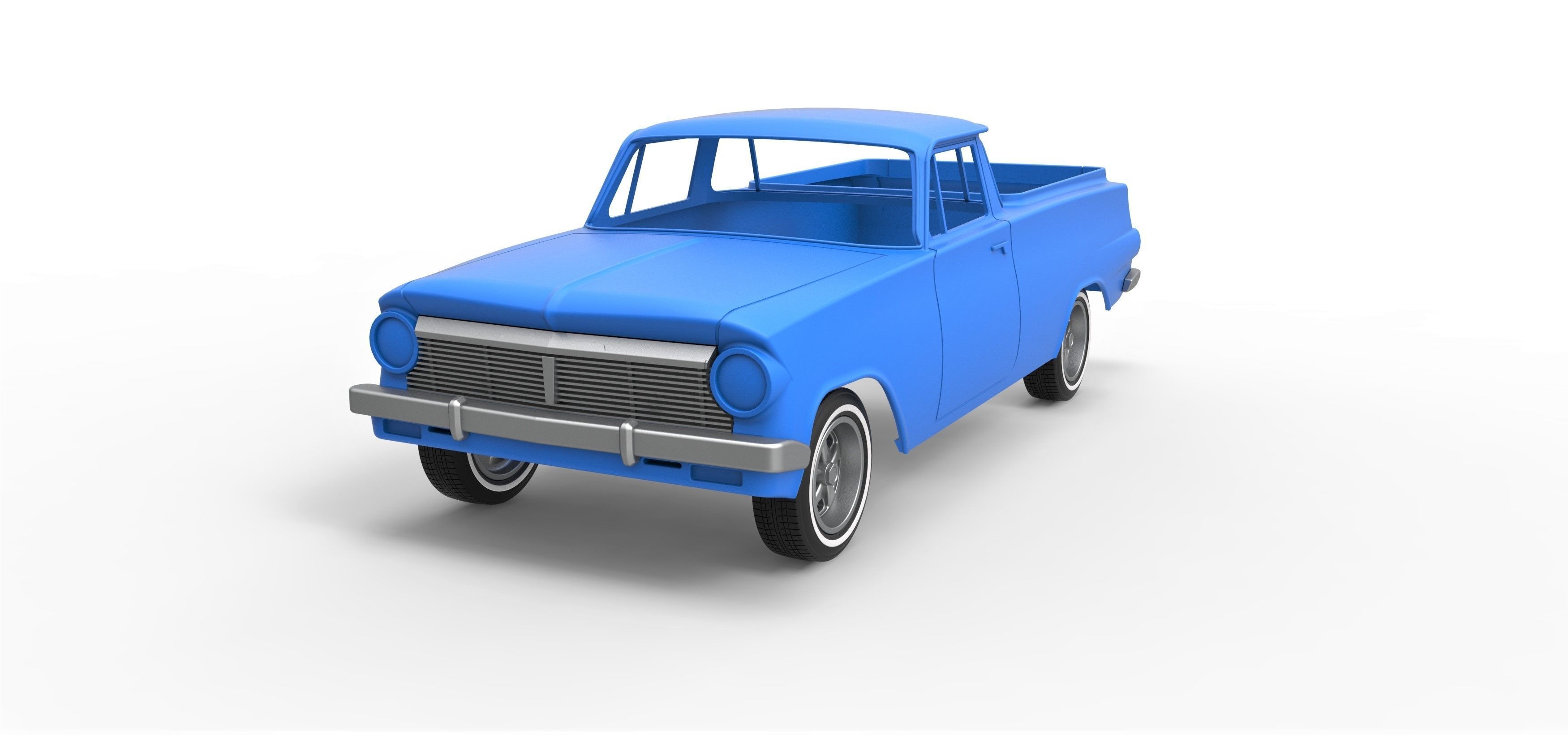 Shell and wheels Holden EJ UTE 1963 Scale 1 to 10 3D print model_2