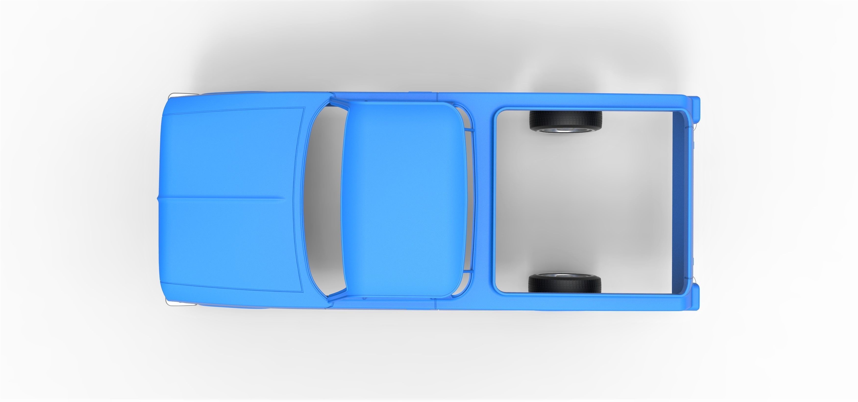 Shell and wheels Holden EJ UTE 1963 Scale 1 to 10 3D print model_7