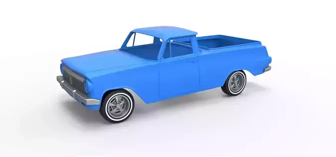 Shell and wheels Holden EJ UTE 1963 Scale 1 to 10 3D print model