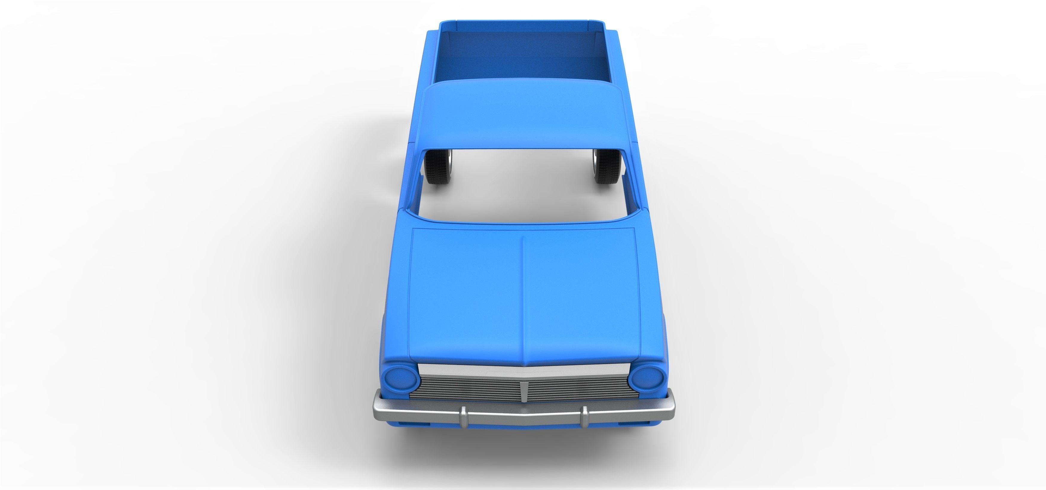 Shell and wheels Holden EJ UTE 1963 Scale 1 to 10 3D print model_3