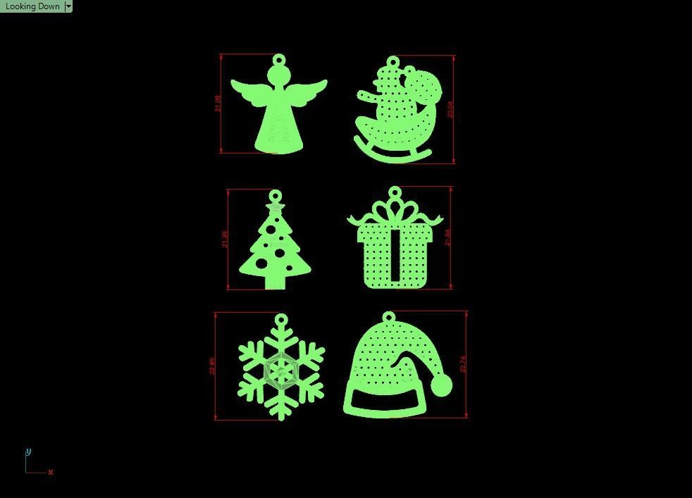 Christmas pendants 3D print model_11