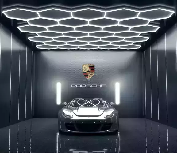 Car studio interior - render lighting storage 3D model