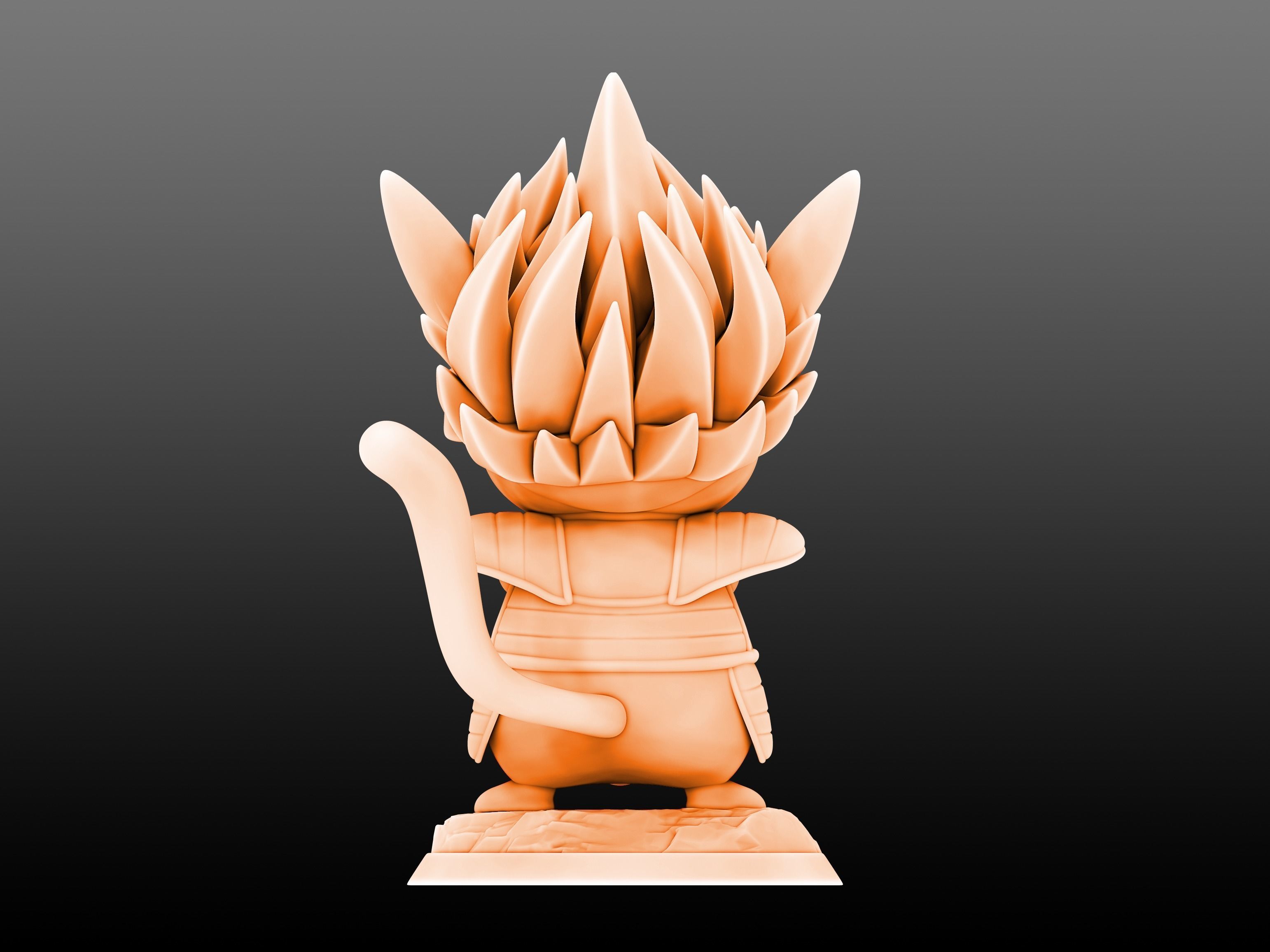 Pikachu cosplay Vegeta 3D print model_5