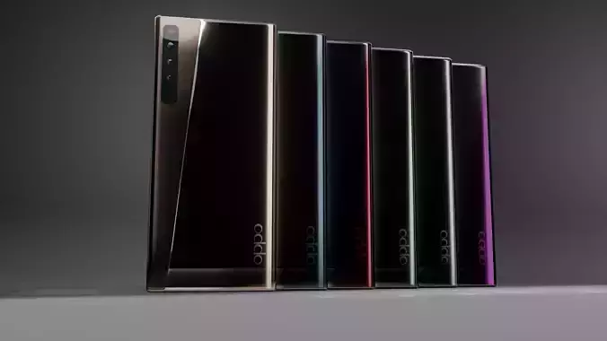 Oppo X 2021 Low-poly 3D model