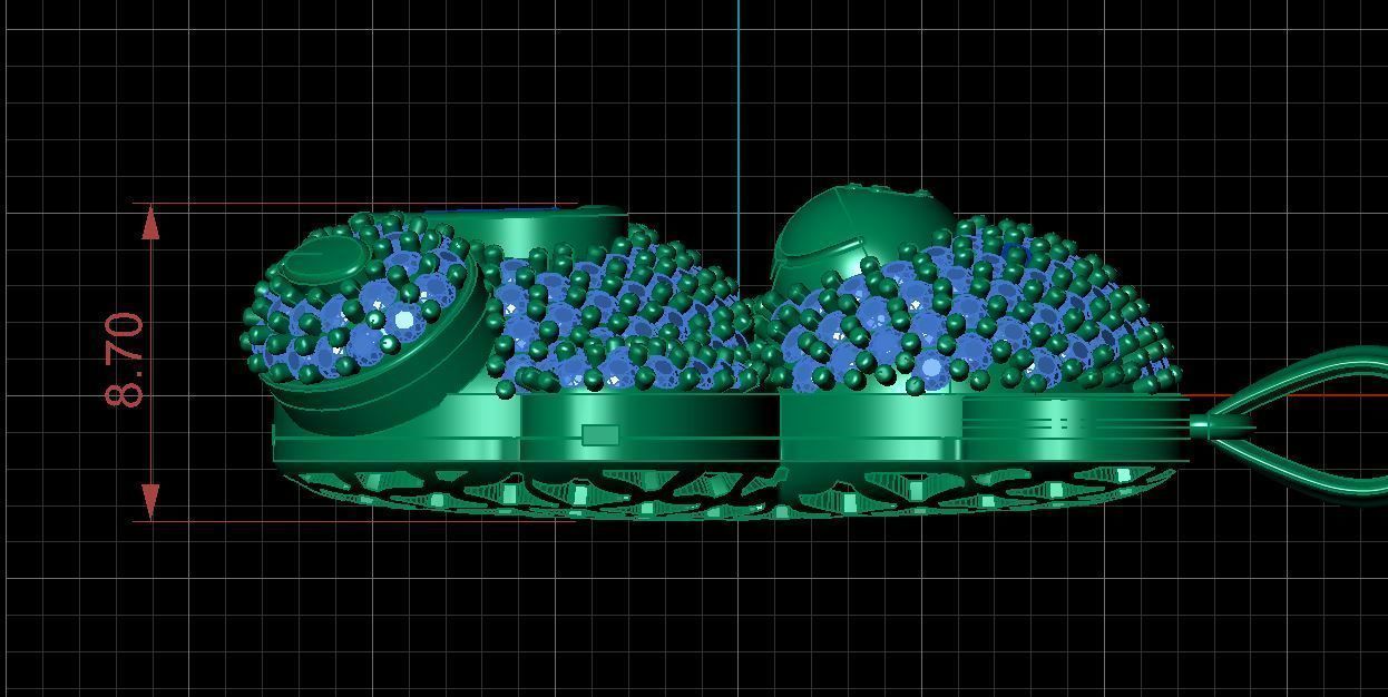 teddy bear necklace 3D print model_2