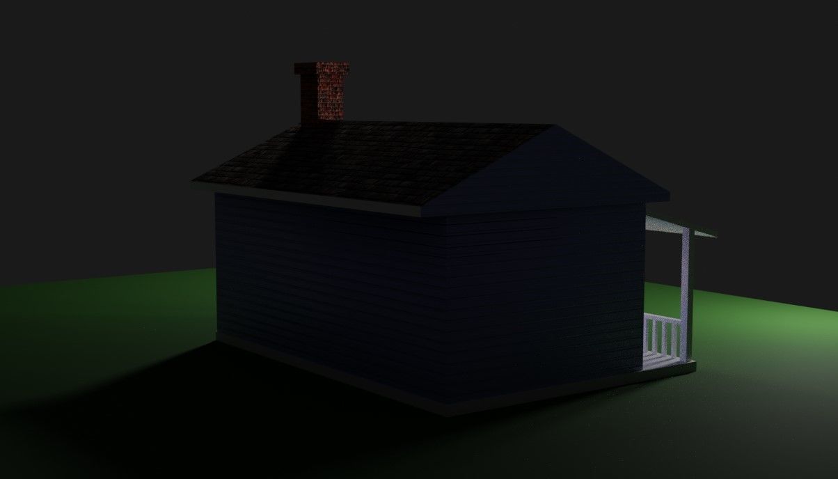 Wood House Basic - Casa de Madeira Low-poly 3D model_15