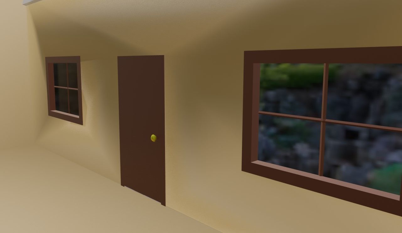 Wood House Basic - Casa de Madeira Low-poly 3D model_3