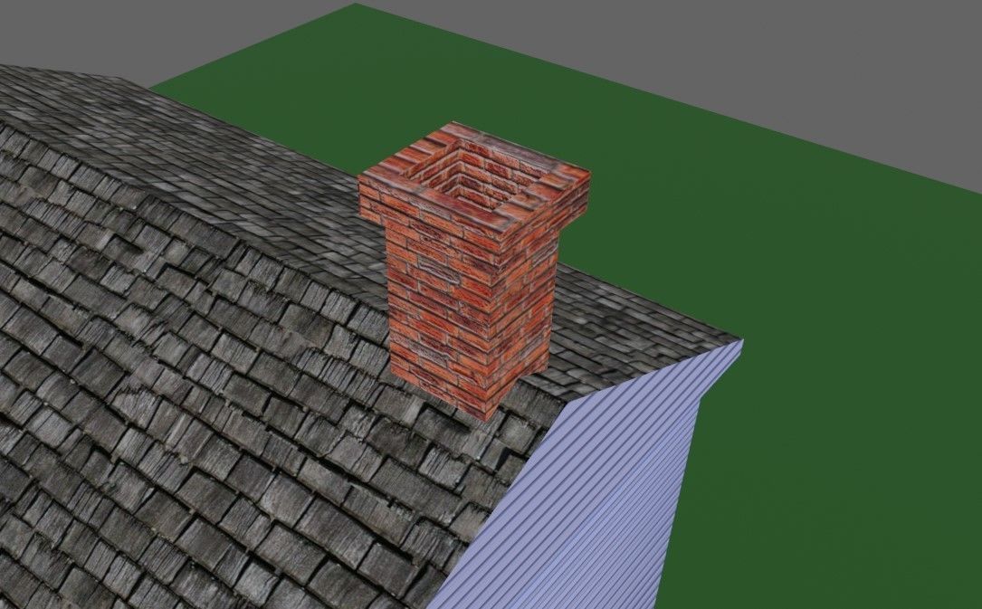 Wood House Basic - Casa de Madeira Low-poly 3D model_11