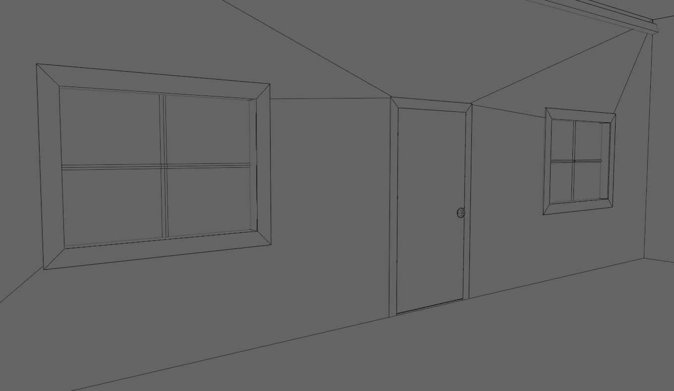 Wood House Basic - Casa de Madeira Low-poly 3D model_23