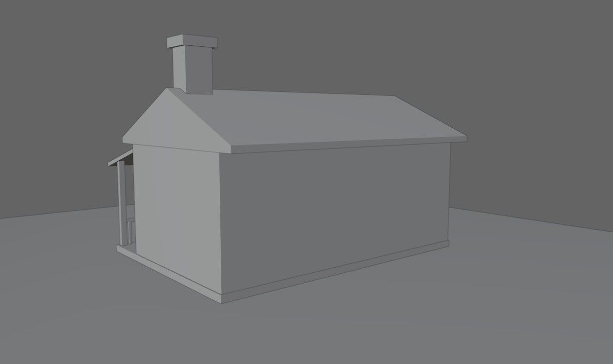 Wood House Basic - Casa de Madeira Low-poly 3D model_20