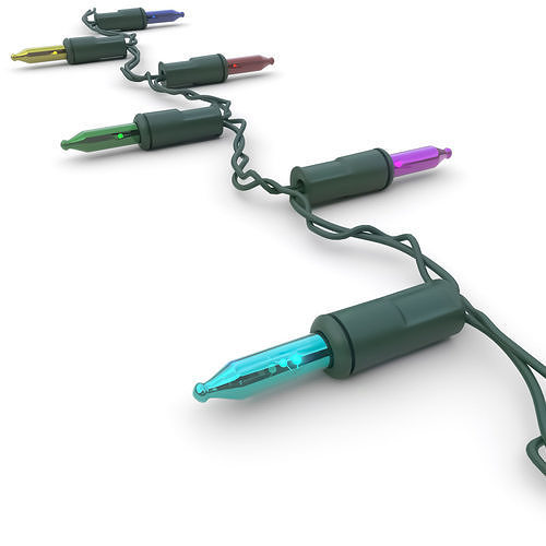 Christmas Lights 02 Low-poly 3D model