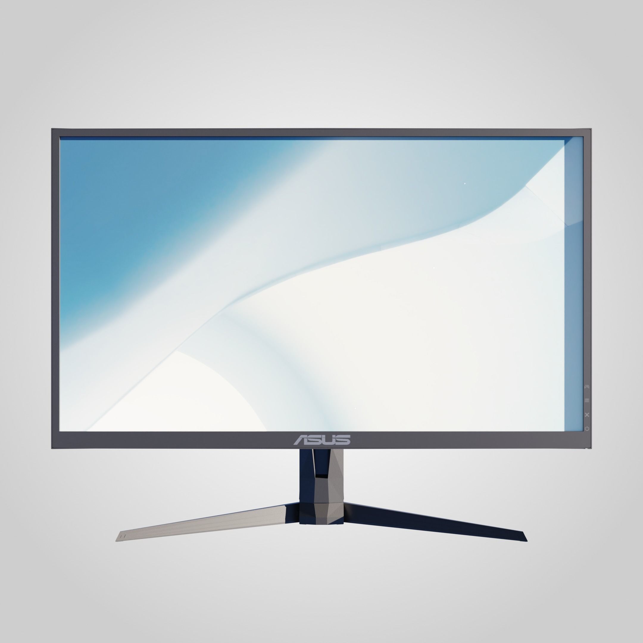 Asus Gaming Monitor Low-poly 3D model_3