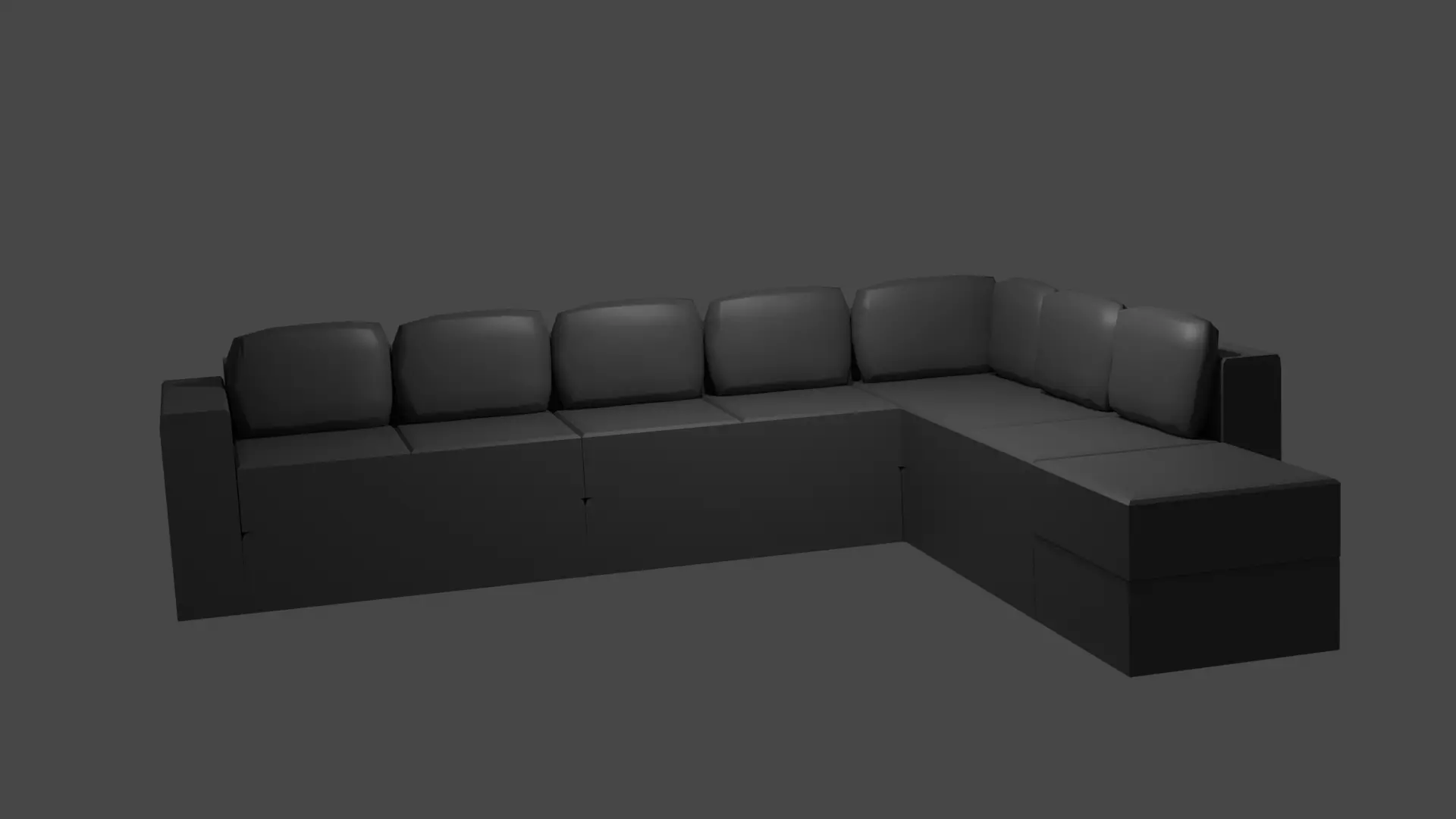 L Koltuk leather sectional sofa Low-poly 3D model_0