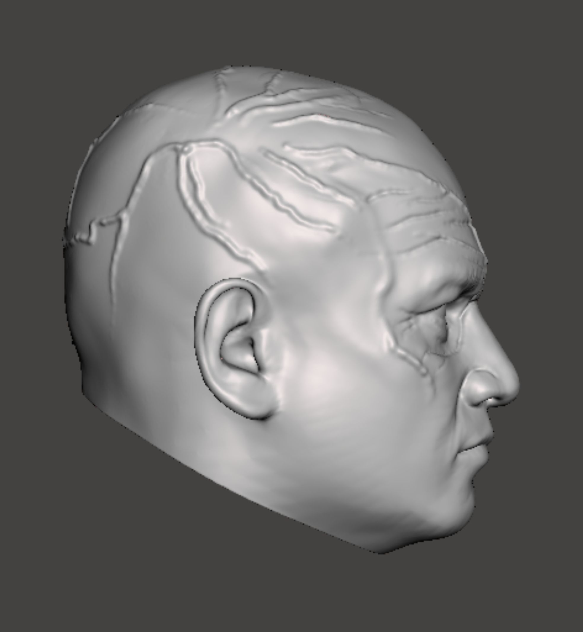 Boba Fett head sculpt for 3d print  3D model_2