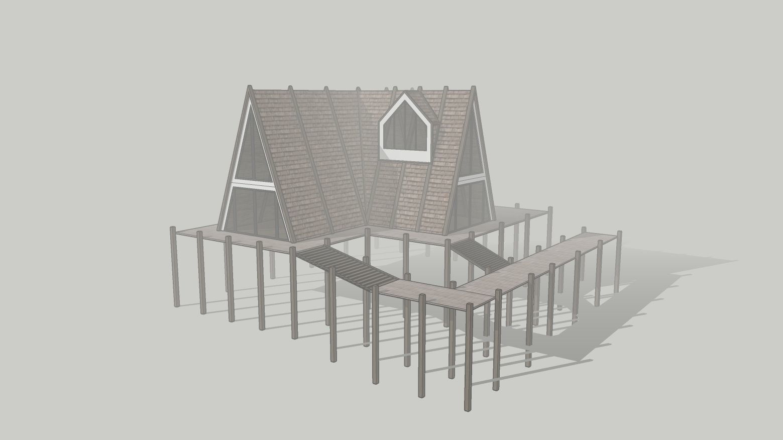 Cabin house v2 3D model_1