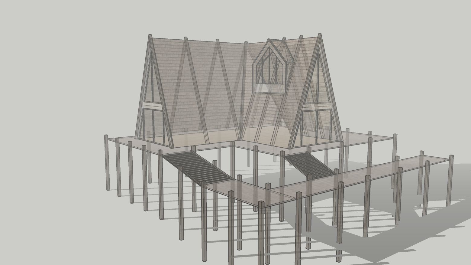 Cabin house v2 3D model_5