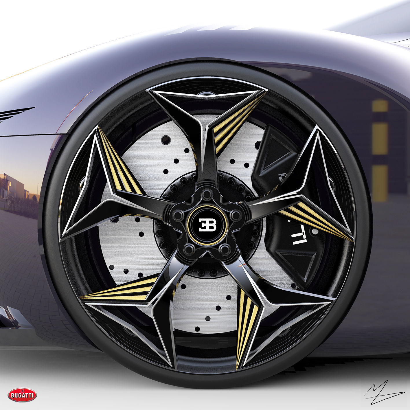 Bugatti Audra Concept 3D model_3