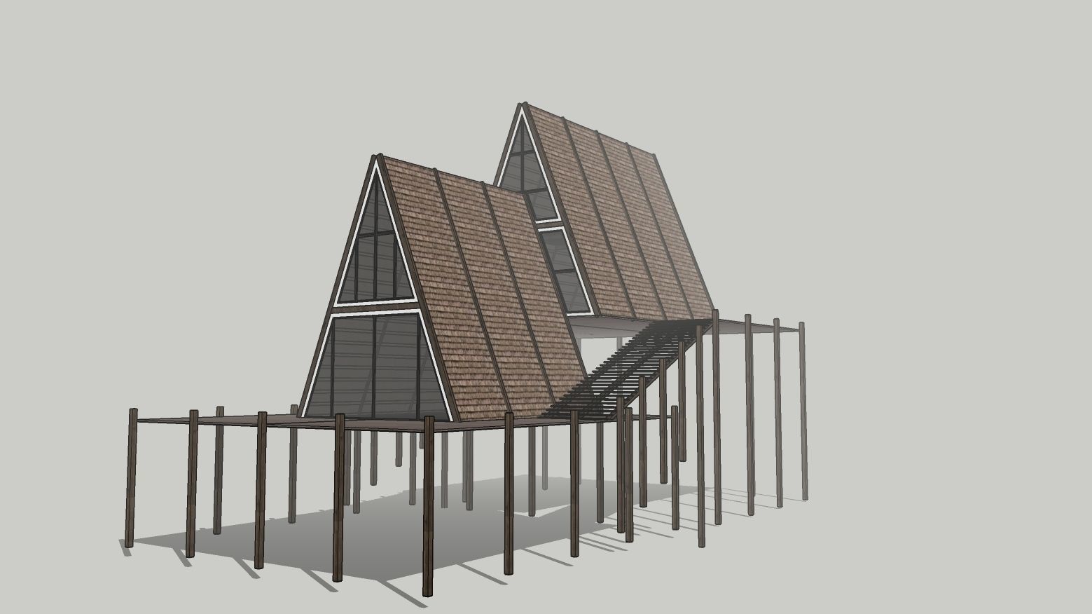 Cabin house v3 Low-poly 3D model_1