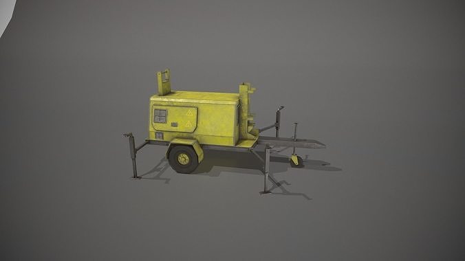 Yellow Generator Low-poly 3D model