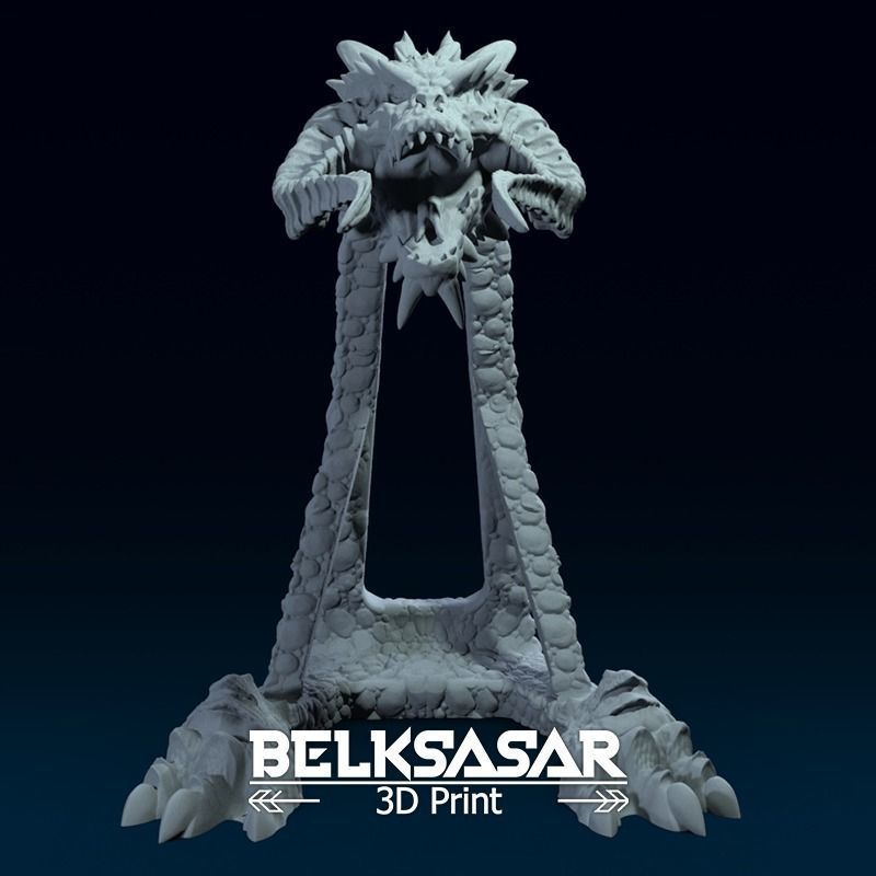 Headphone Holder Dragon 3D print model_10
