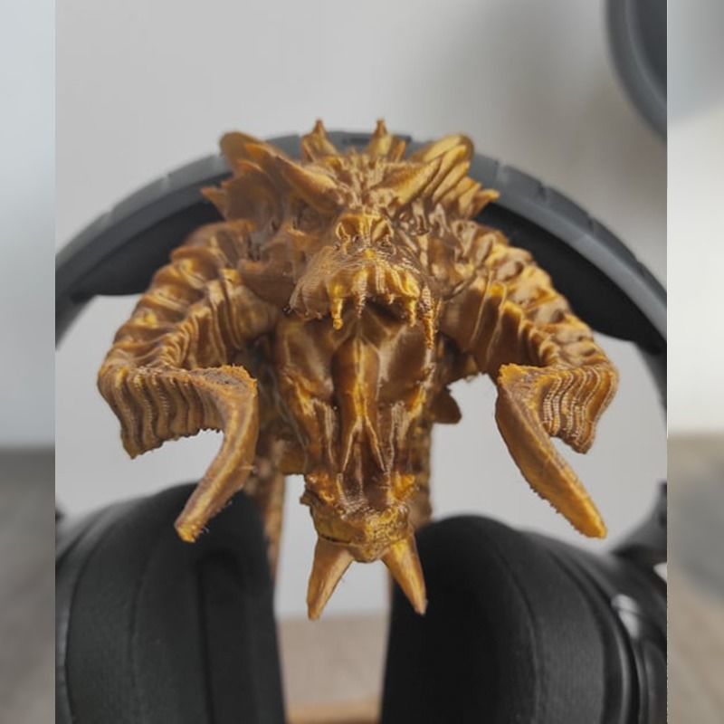 Headphone Holder Dragon 3D print model_6