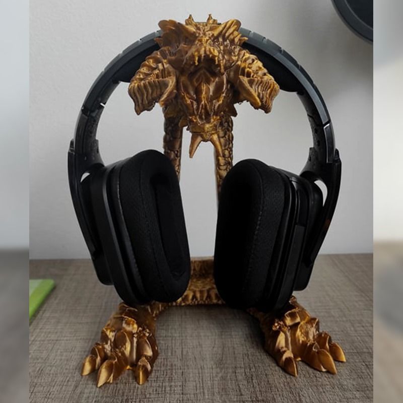 Headphone Holder Dragon 3D print model_7