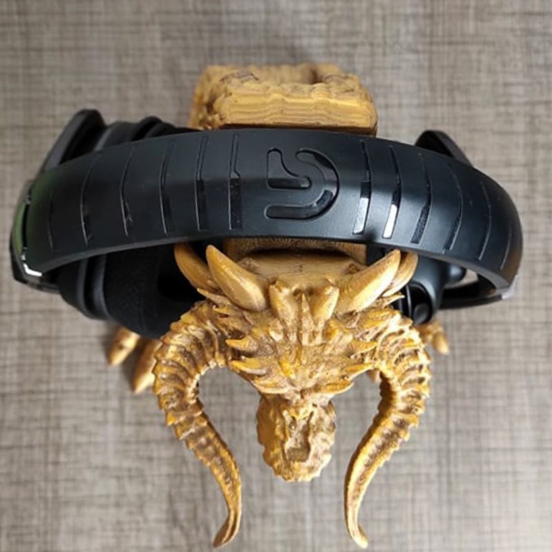 Headphone Holder Dragon 3D print model_5
