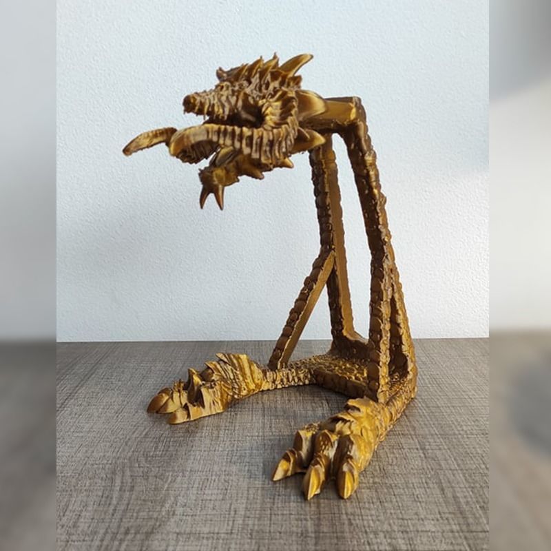 Headphone Holder Dragon 3D print model_3