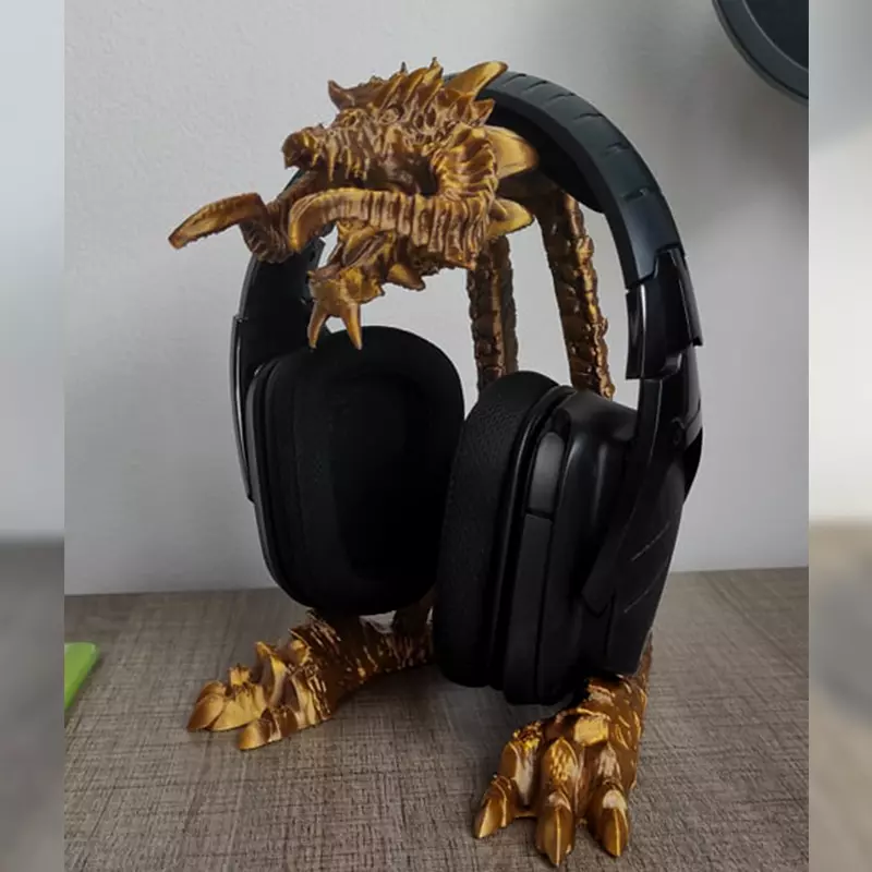 Headphone Holder Dragon 3D print model_0