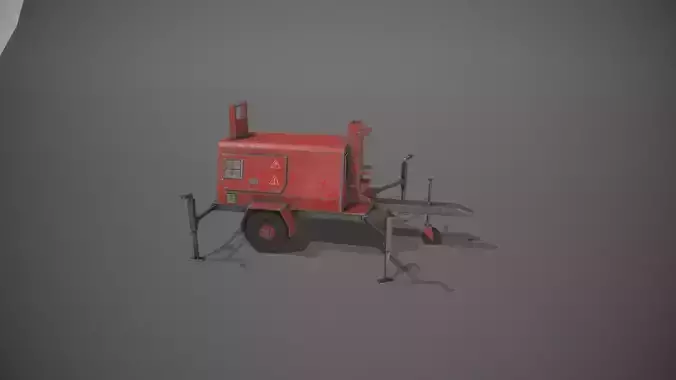 Red Generator Low-poly 3D model