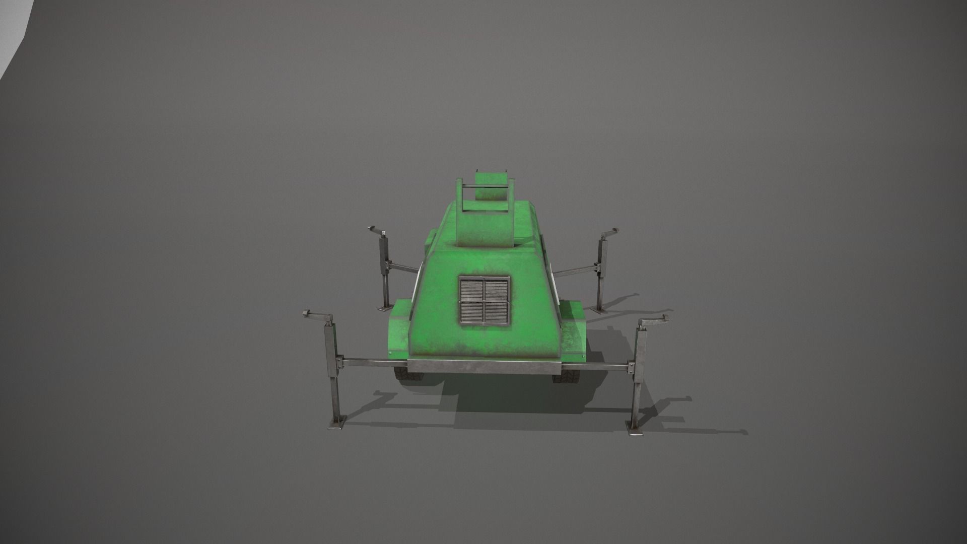 Green Generator Low-poly 3D model_3