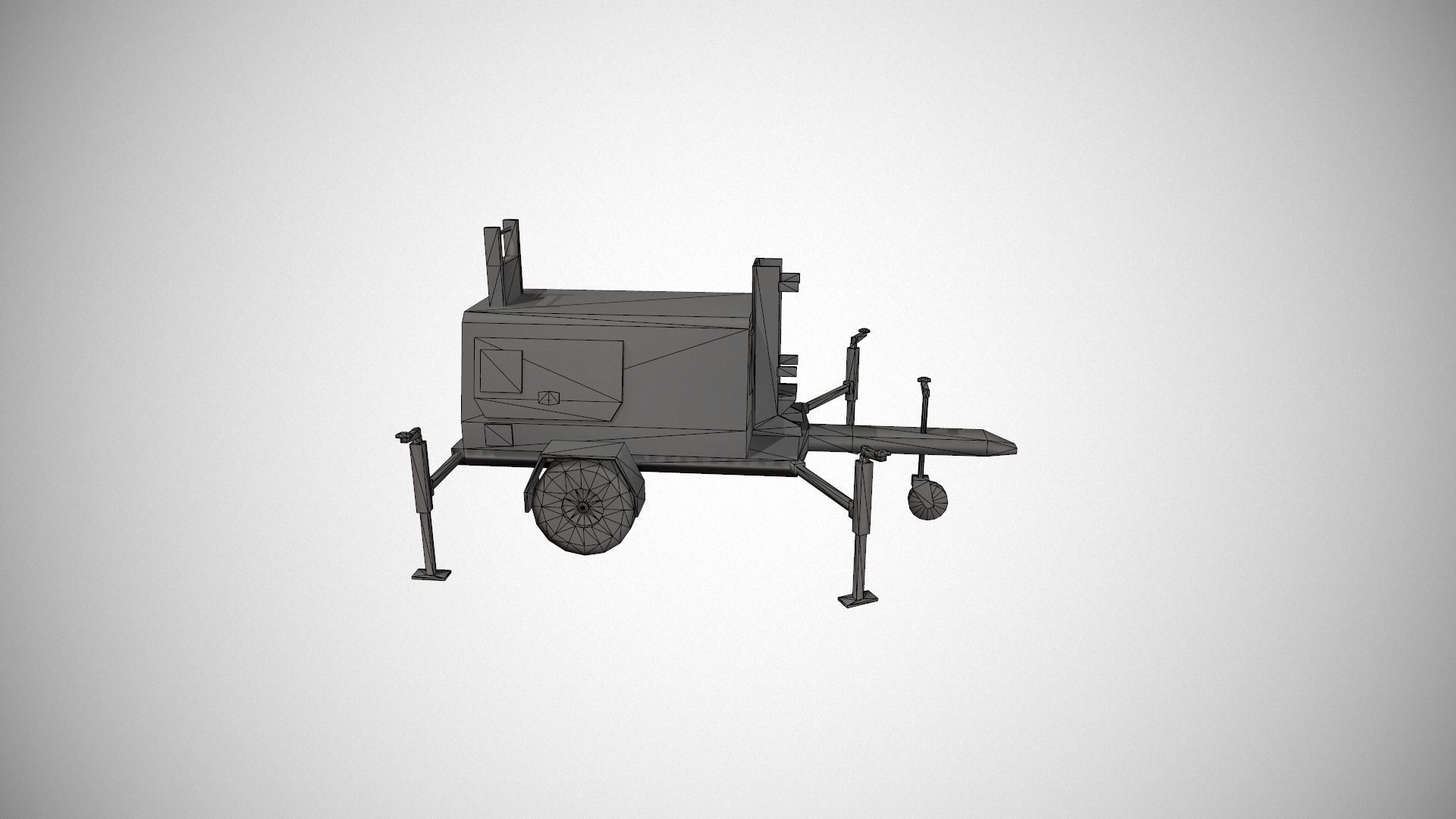 Green Generator Low-poly 3D model_23