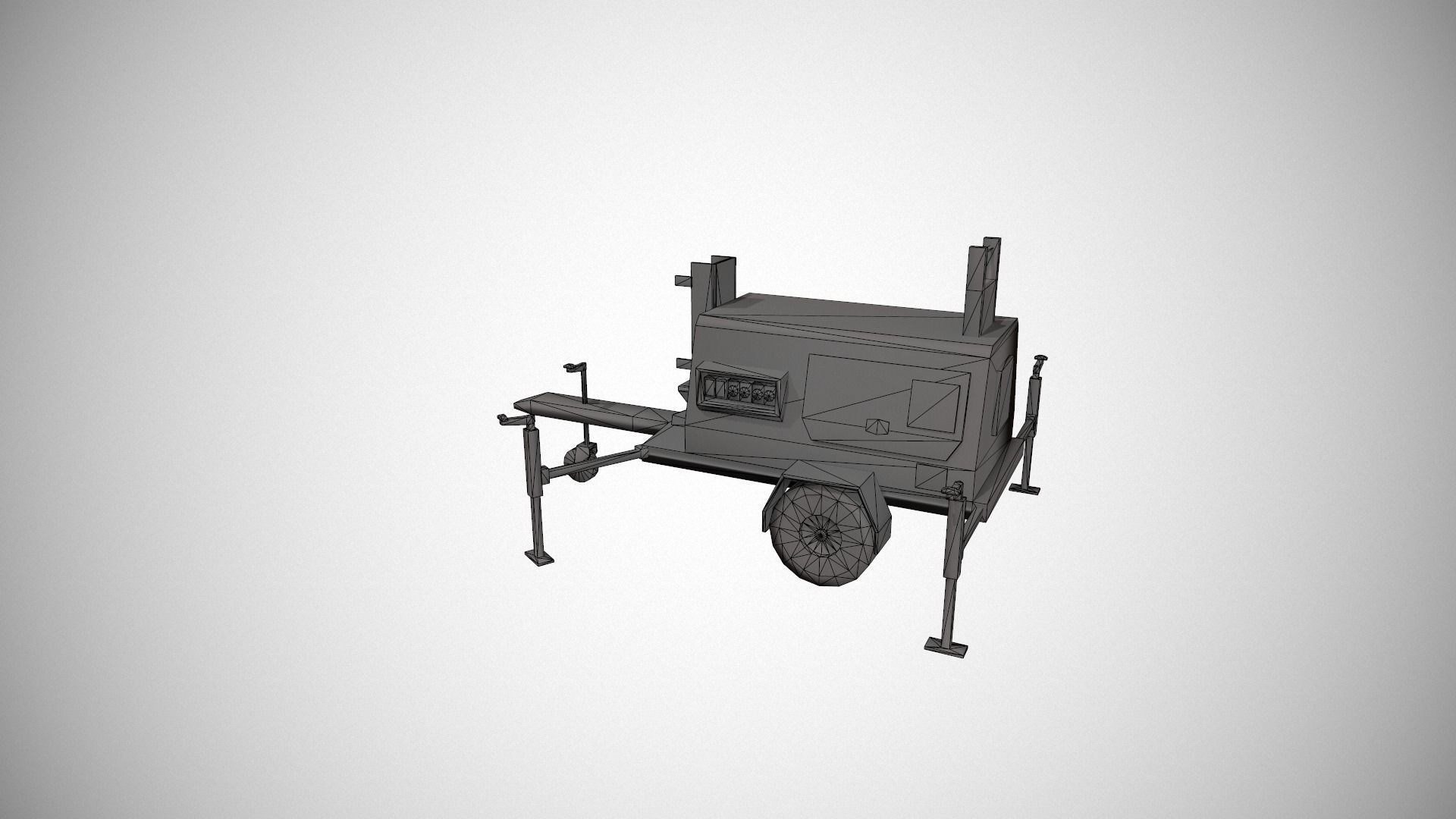 Green Generator Low-poly 3D model_17