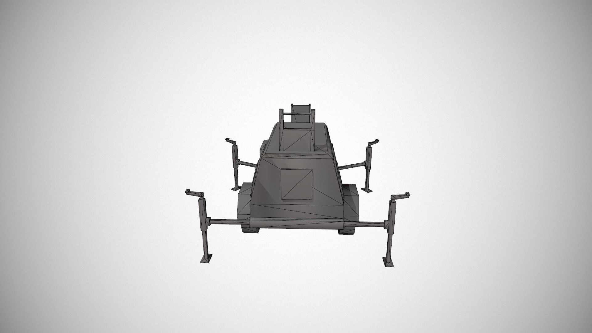 Green Generator Low-poly 3D model_15