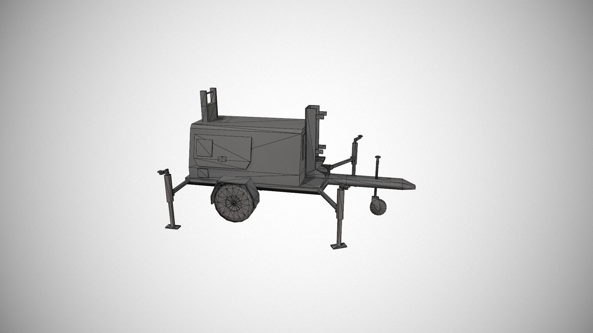 Green Generator Low-poly 3D model_12