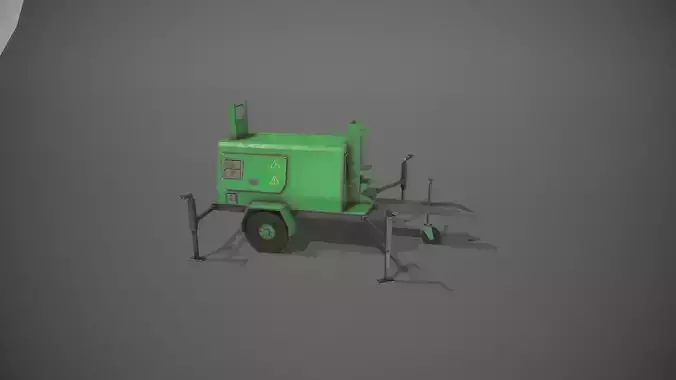 Green Generator Low-poly 3D model