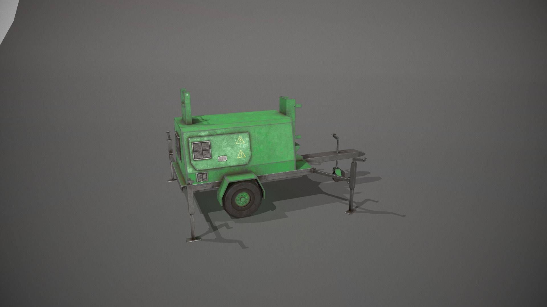 Green Generator Low-poly 3D model_1
