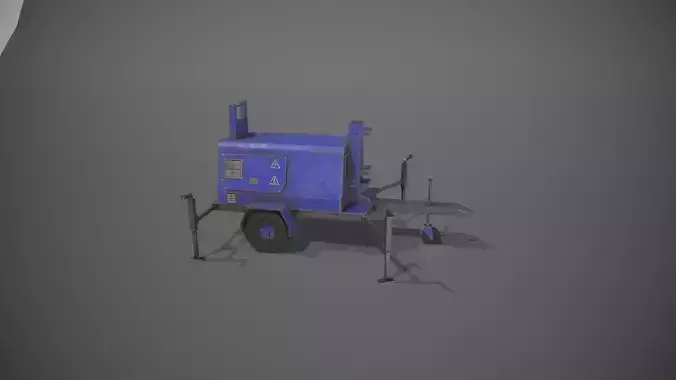Blue Generator Low-poly 3D model