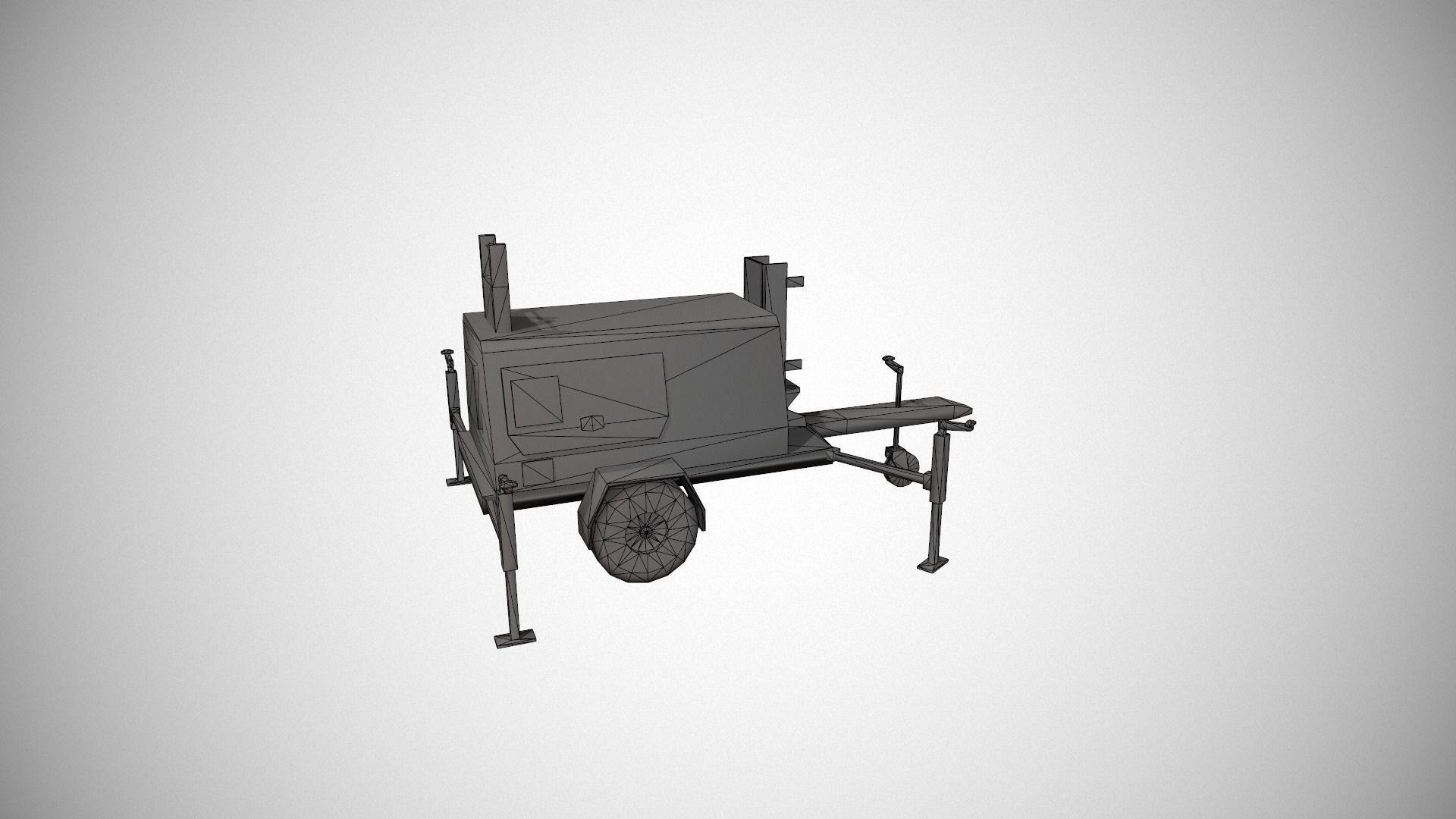Blue Generator Low-poly 3D model_19