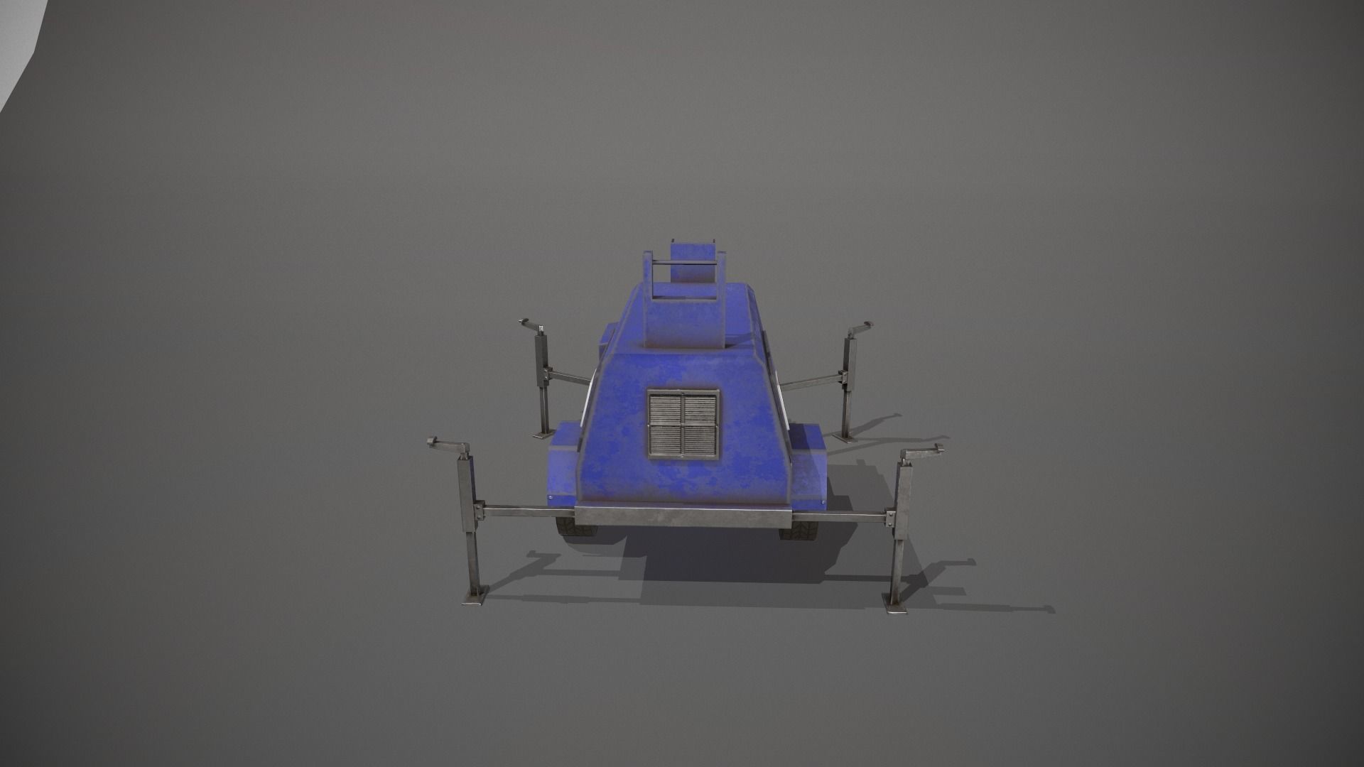 Blue Generator Low-poly 3D model_3