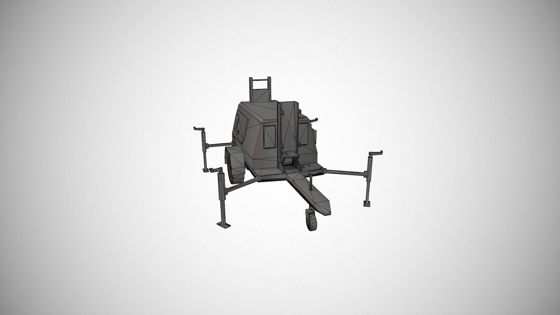 Blue Generator Low-poly 3D model_21