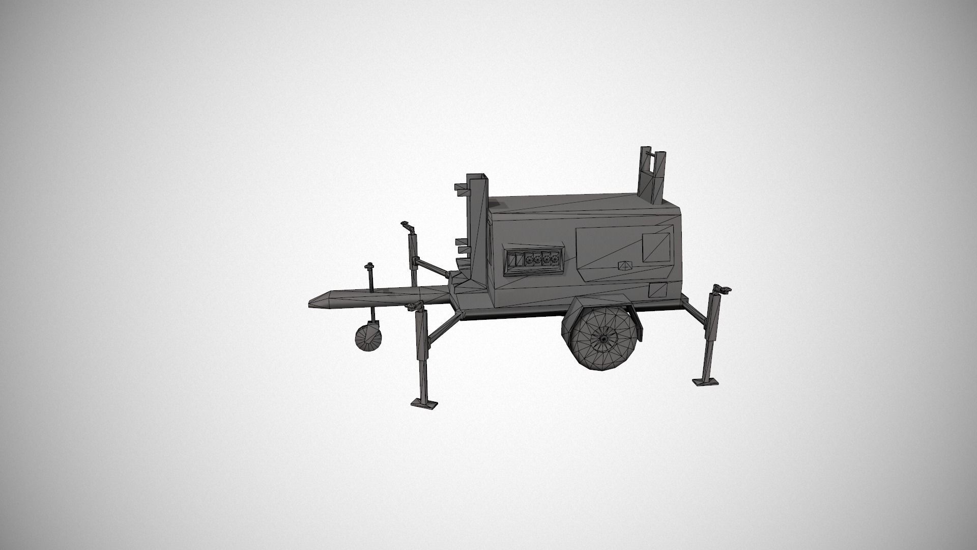 Blue Generator Low-poly 3D model_20