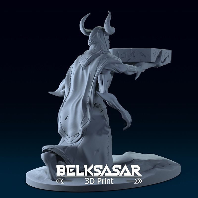 Candle Holder and Pen Holder Demon 3D print model_3