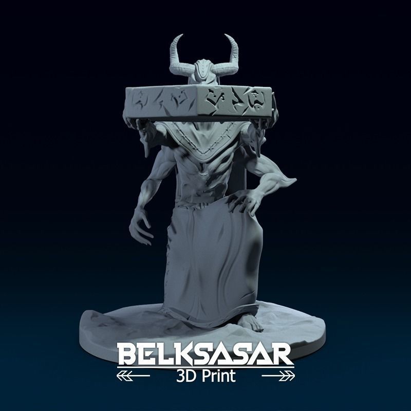 Candle Holder and Pen Holder Demon 3D print model_11